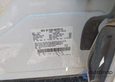 2015 Ford Edge Sport z USA, uszkodzony, nr VIN 2FMTK3AP7FBC33347